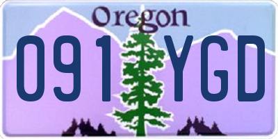 OR license plate 091YGD