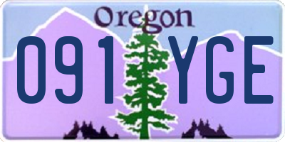 OR license plate 091YGE