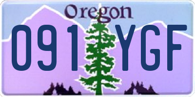 OR license plate 091YGF