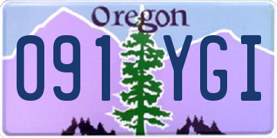 OR license plate 091YGI