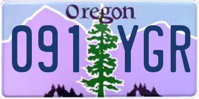 OR license plate 091YGR
