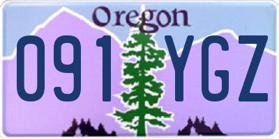 OR license plate 091YGZ