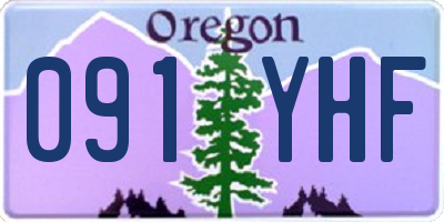 OR license plate 091YHF