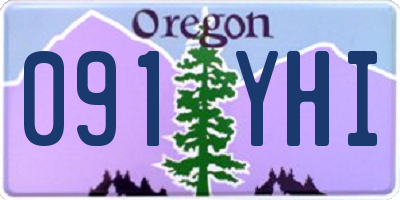 OR license plate 091YHI