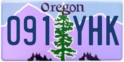 OR license plate 091YHK