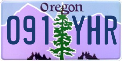 OR license plate 091YHR