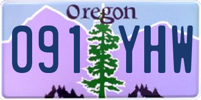 OR license plate 091YHW