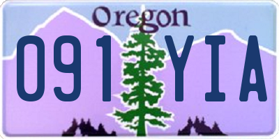 OR license plate 091YIA
