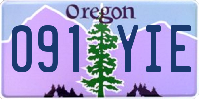 OR license plate 091YIE