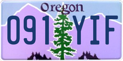 OR license plate 091YIF