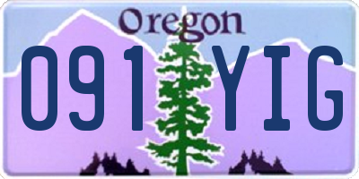 OR license plate 091YIG