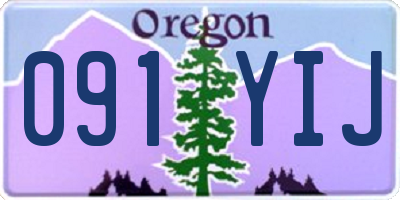 OR license plate 091YIJ