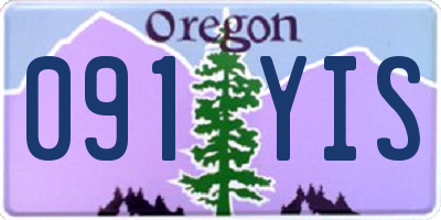 OR license plate 091YIS
