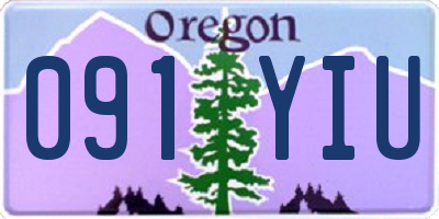 OR license plate 091YIU