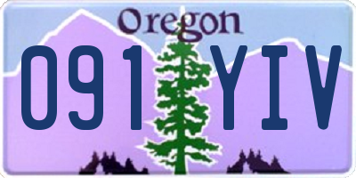 OR license plate 091YIV