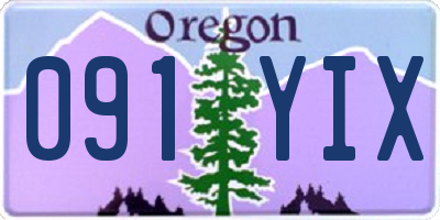 OR license plate 091YIX