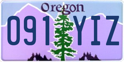 OR license plate 091YIZ