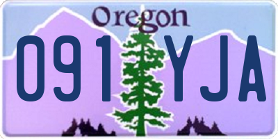 OR license plate 091YJA