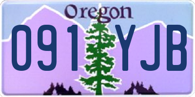 OR license plate 091YJB