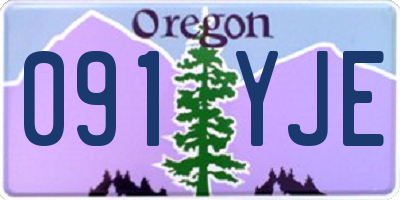 OR license plate 091YJE