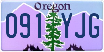 OR license plate 091YJG