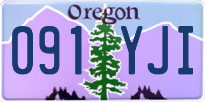OR license plate 091YJI