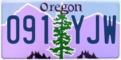 OR license plate 091YJW