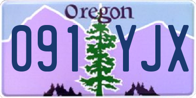 OR license plate 091YJX