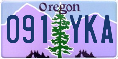 OR license plate 091YKA