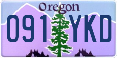 OR license plate 091YKD