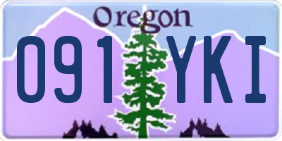 OR license plate 091YKI