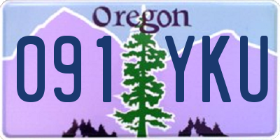 OR license plate 091YKU