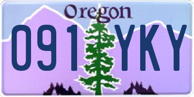 OR license plate 091YKY