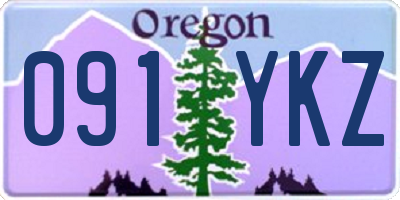 OR license plate 091YKZ