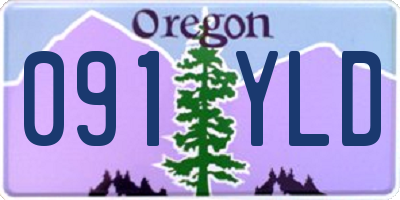 OR license plate 091YLD