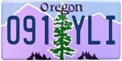 OR license plate 091YLI