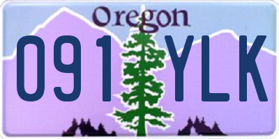 OR license plate 091YLK