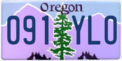 OR license plate 091YLO