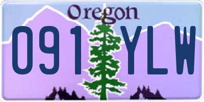 OR license plate 091YLW