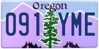 OR license plate 091YME