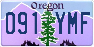 OR license plate 091YMF
