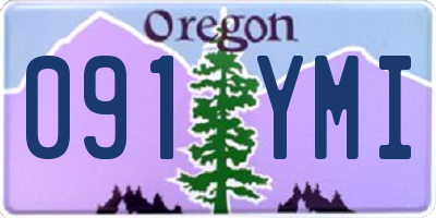 OR license plate 091YMI