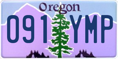 OR license plate 091YMP