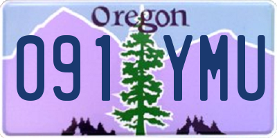 OR license plate 091YMU
