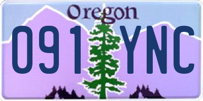 OR license plate 091YNC