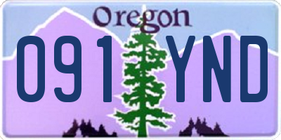 OR license plate 091YND