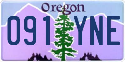 OR license plate 091YNE