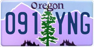 OR license plate 091YNG