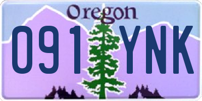 OR license plate 091YNK