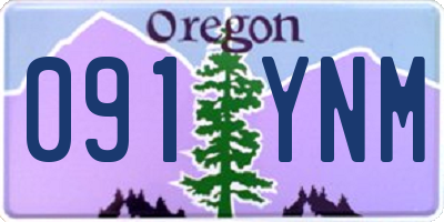 OR license plate 091YNM